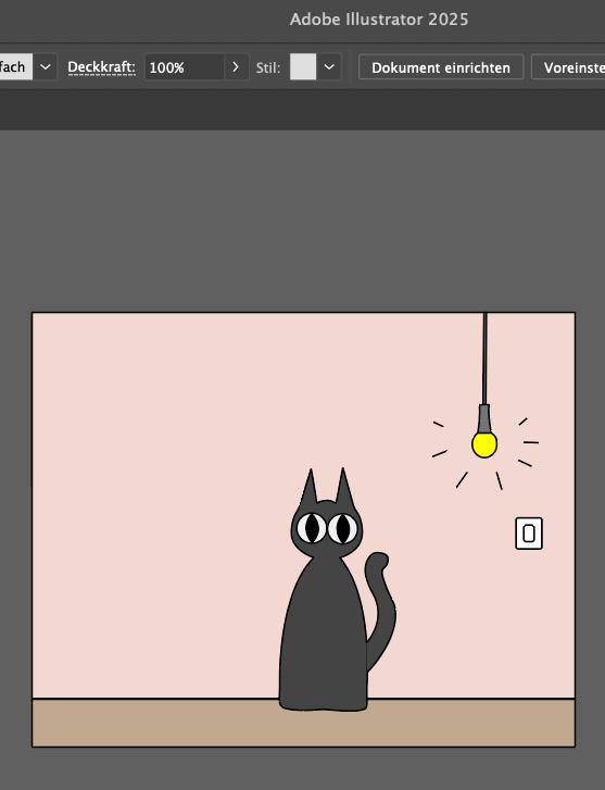 Mini-Miau Umsetzung in Illustrator